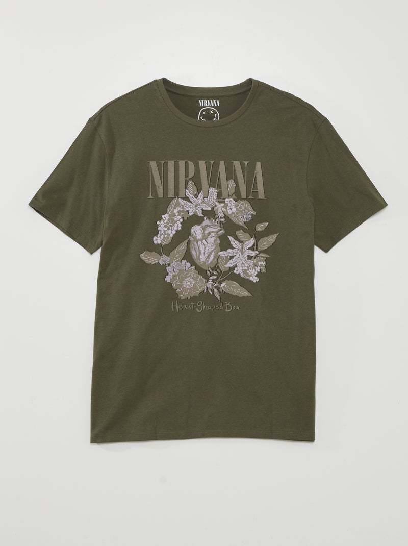 T-shirt 'Nirvana' con scollo tondo KAKI - Kiabi