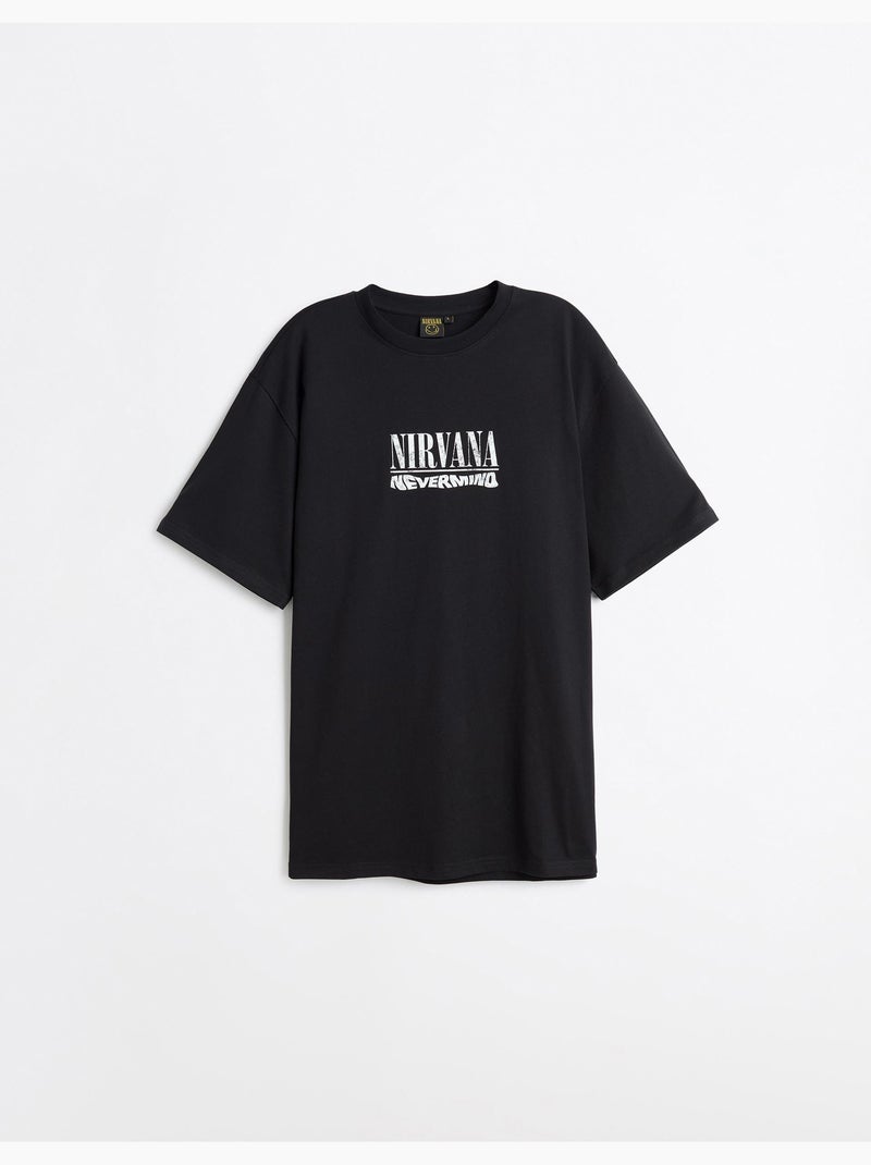 T-shirt Nirvana, MO Fashion Nero - Kiabi