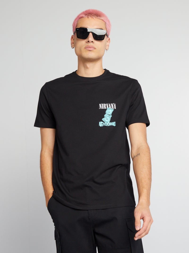 T-shirt 'Nirvana' nero - Kiabi