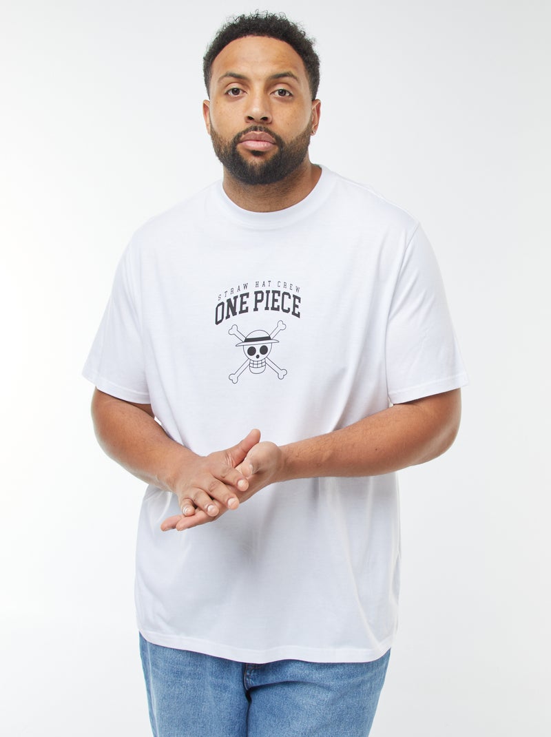 T-shirt 'One Piece' a maniche corte bianco - Kiabi
