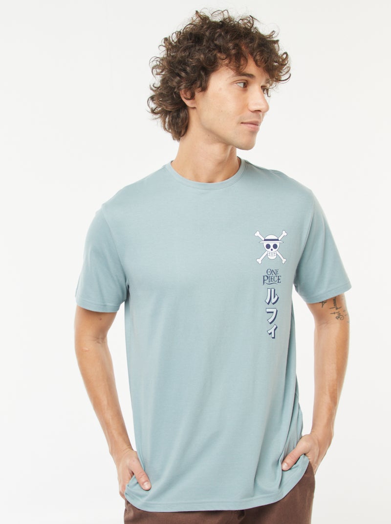 T-shirt 'One Piece' a maniche corte blu - Kiabi