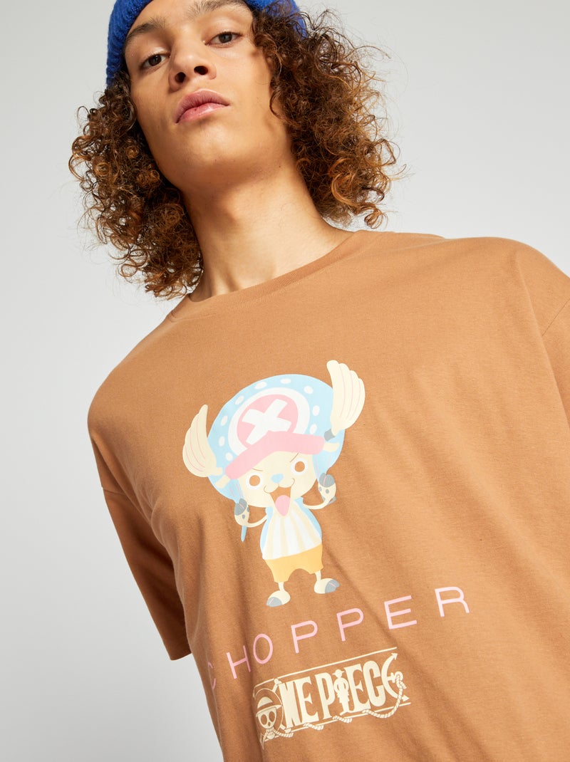 T-shirt 'One Piece' a maniche corte marrone - Kiabi