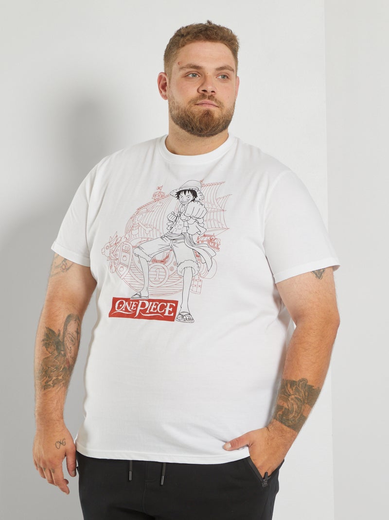 T-shirt 'One Piece' bianco - Kiabi