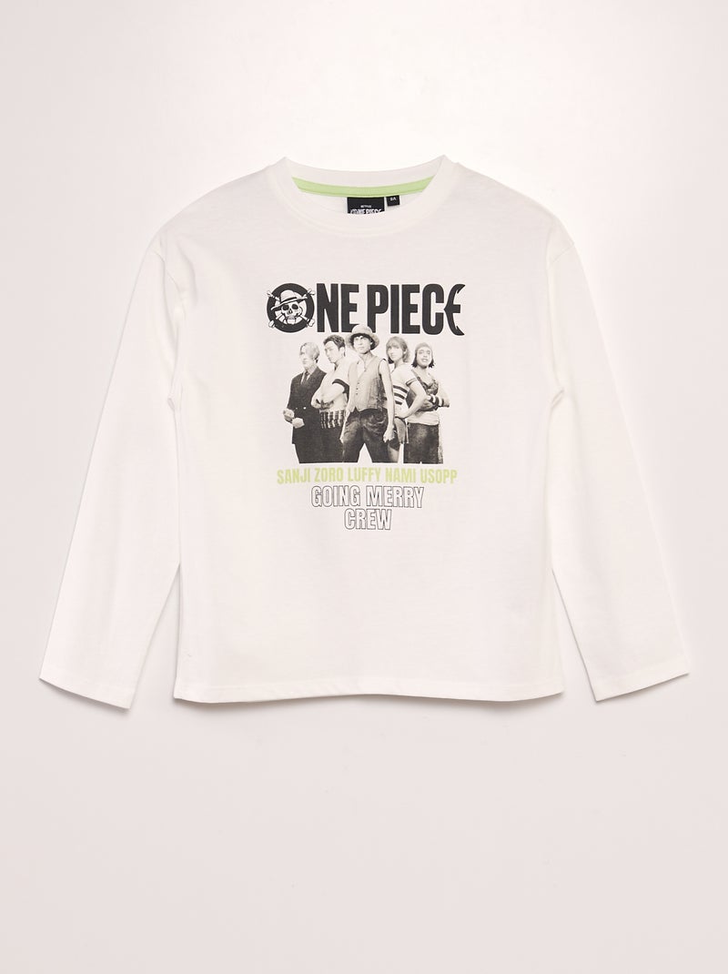 T-shirt One Piece con scollo tondo BIANCO - Kiabi