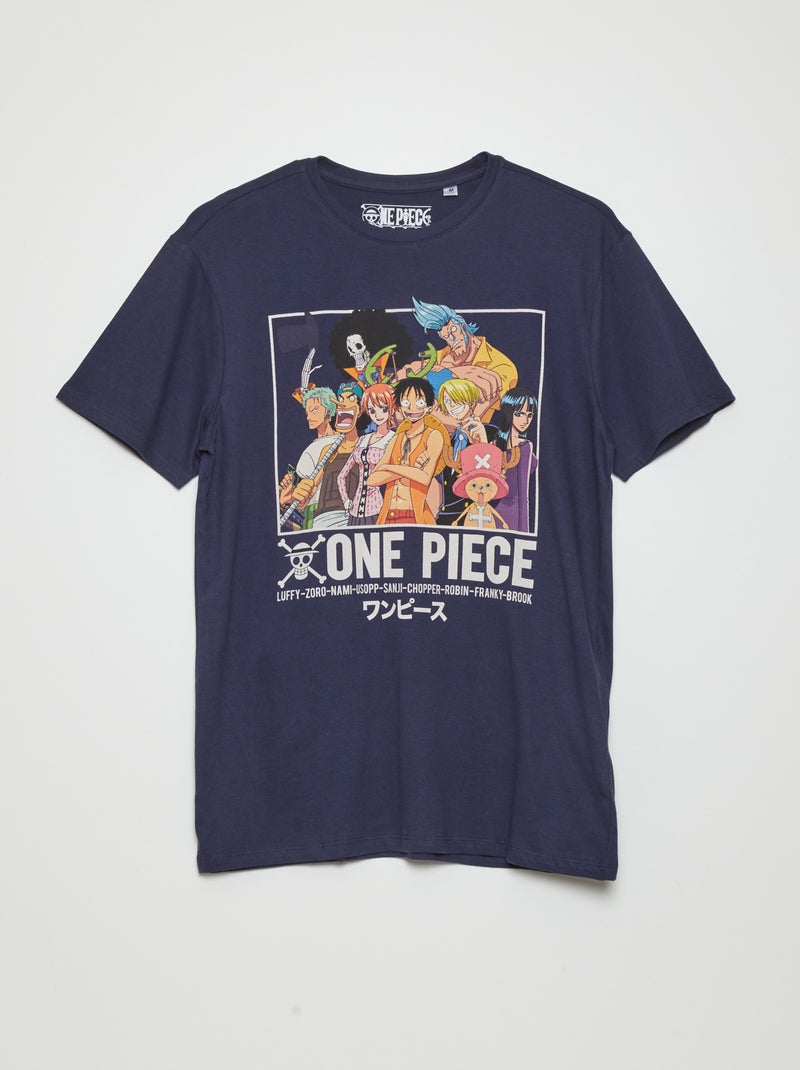 T-shirt 'One Piece' in cotone blu nero - Kiabi