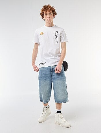 T-shirt 'One piece' in cotone tinta unita