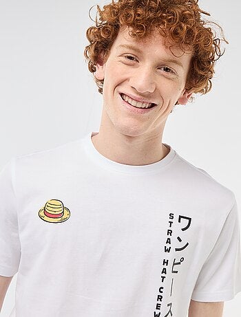 T-shirt 'One piece' in cotone tinta unita