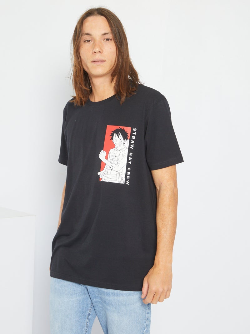 T-shirt 'One Piece' in jersey nero - Kiabi