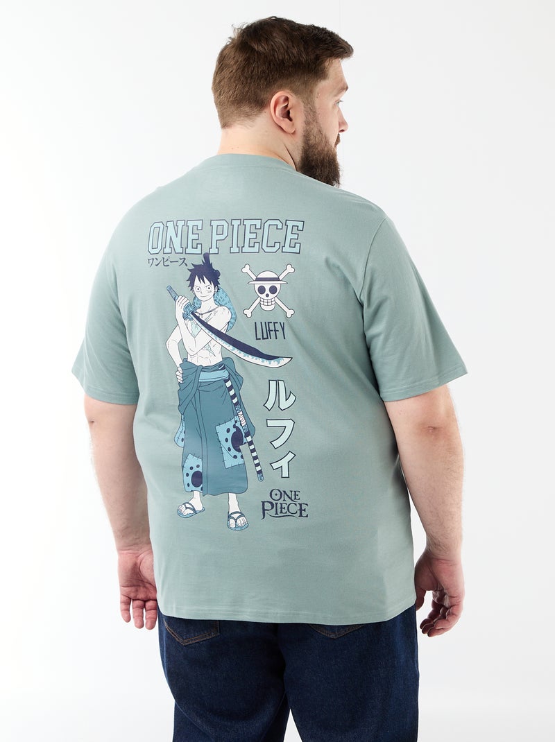 T-shirt "One Piece" stampato fronte/retro Blu - Kiabi