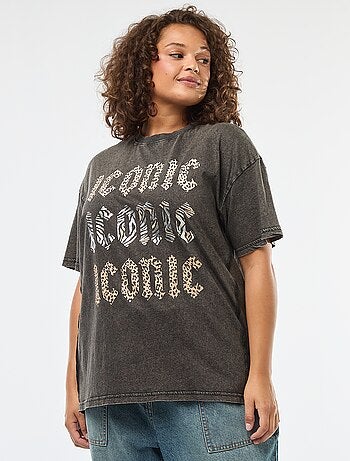 T-shirt 'Only Carmakoma' stampato a maniche corte
