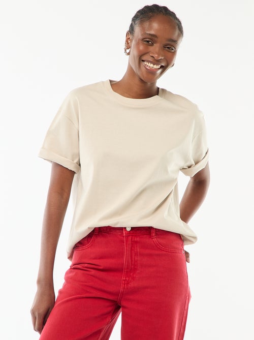 T-shirt oversize a girocollo - Kiabi
