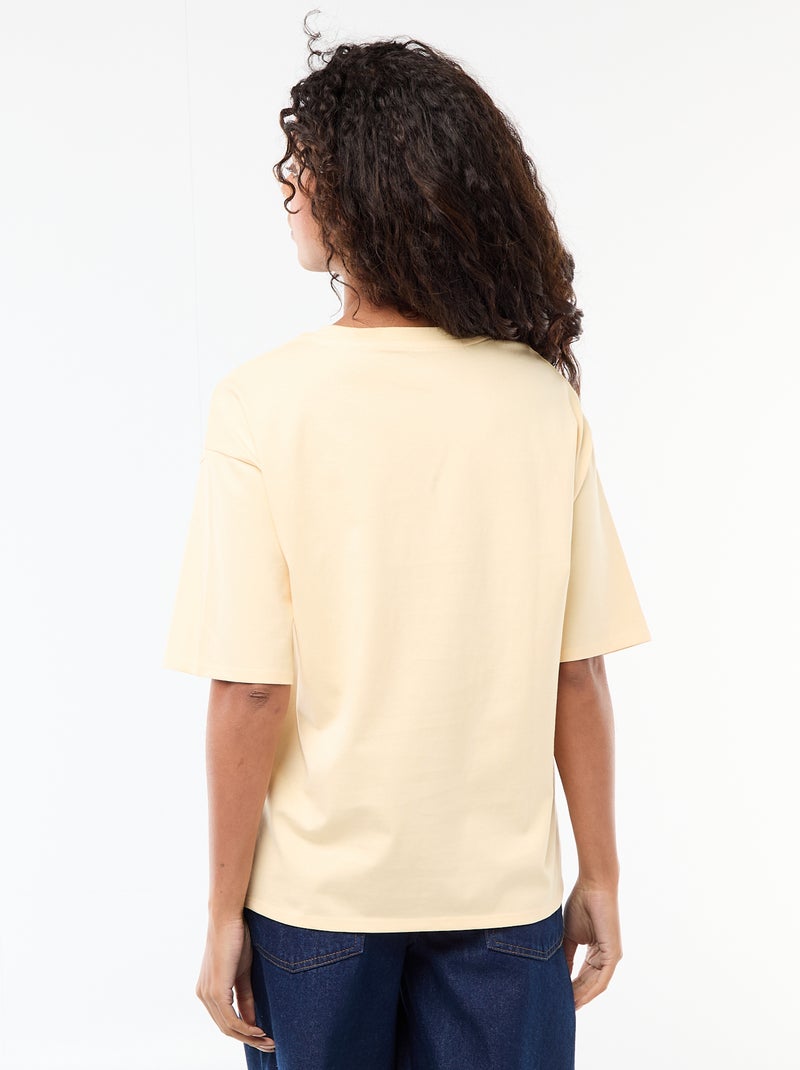 T-shirt oversize a girocollo Giallo - Kiabi