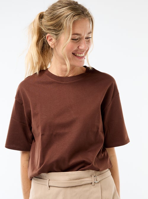 T-shirt oversize a girocollo - Kiabi