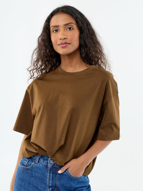 T-shirt oversize a girocollo - Kiabi