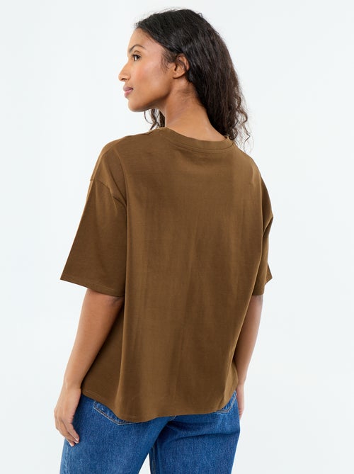 T-shirt oversize a girocollo - Kiabi