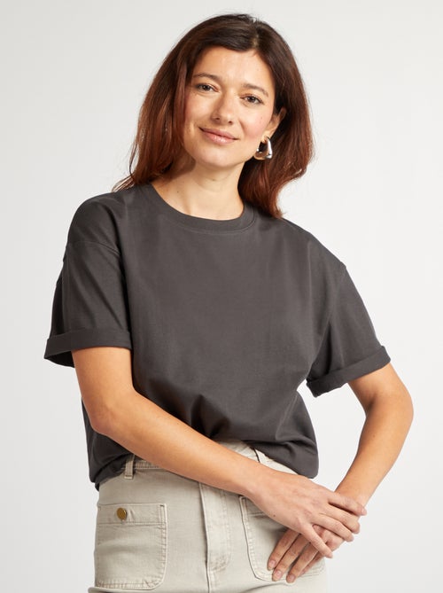 T-shirt oversize a girocollo - Kiabi
