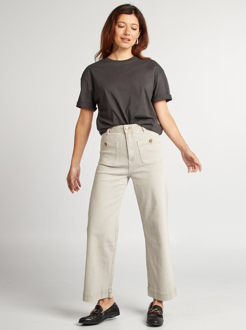 T-shirt oversize a girocollo NERO - Kiabi