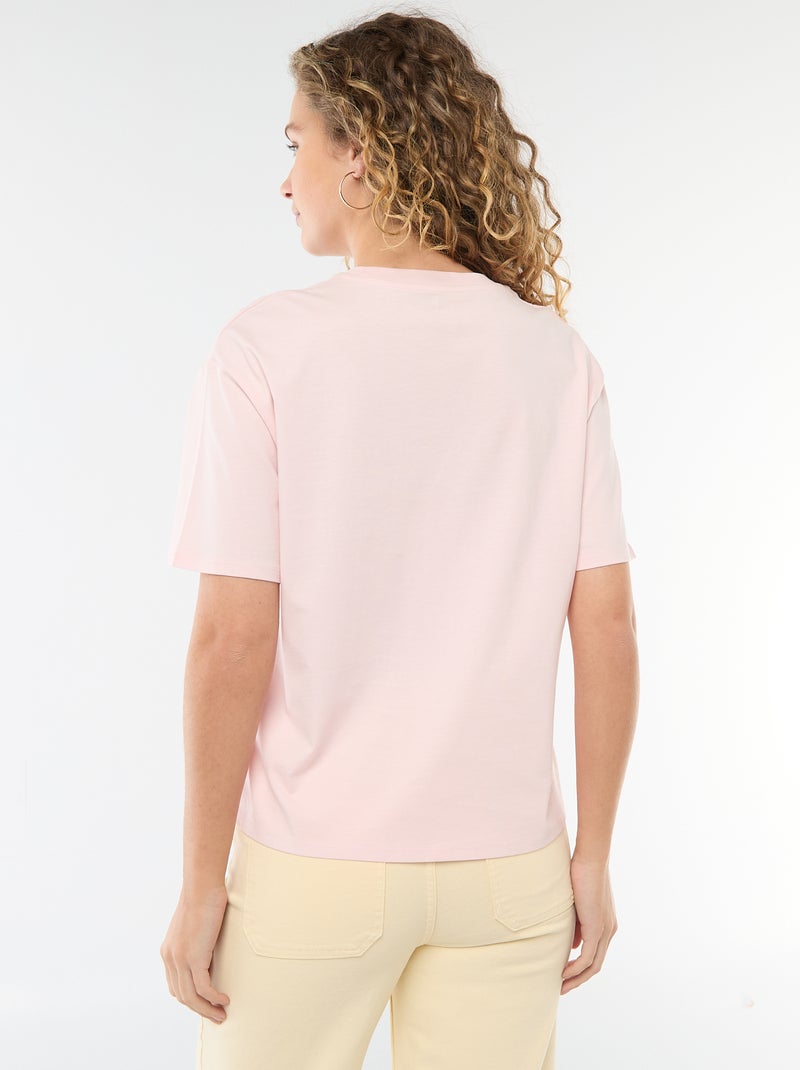 T-shirt oversize a girocollo Rosa - Kiabi
