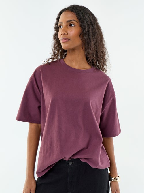 T-shirt oversize a girocollo - Kiabi
