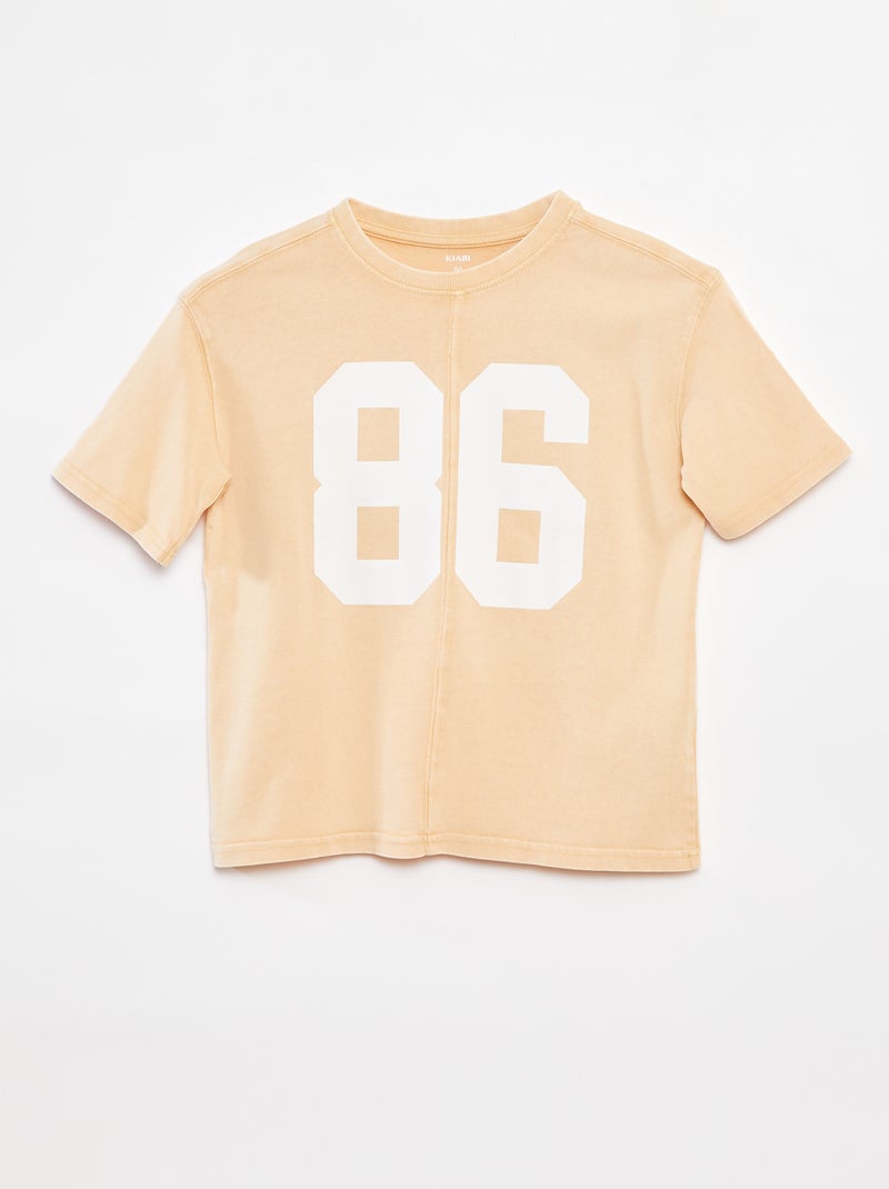 T-shirt oversize a maniche corte Beige - Kiabi