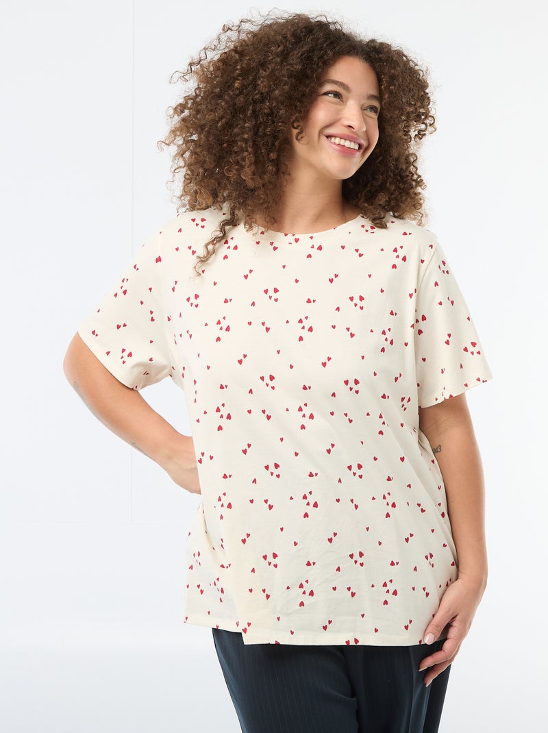T-shirt oversize a maniche corte Bianco - Kiabi
