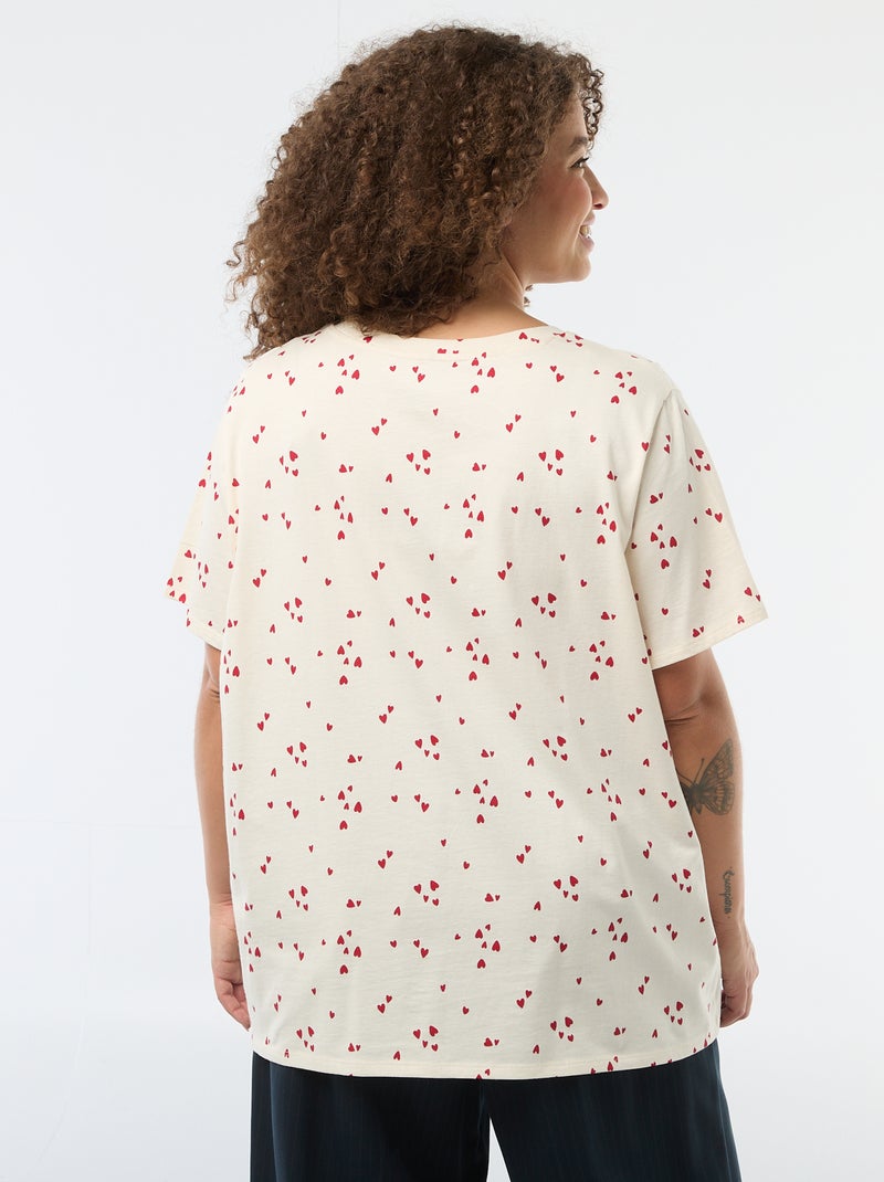 T-shirt oversize a maniche corte Bianco - Kiabi