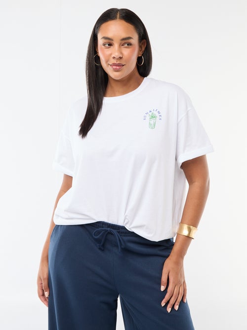 T-shirt oversize a maniche corte - Kiabi