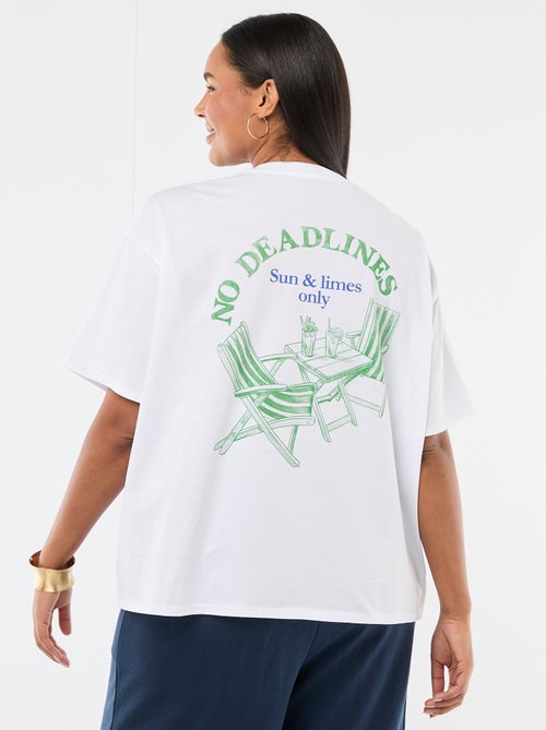 T-shirt oversize a maniche corte - Kiabi