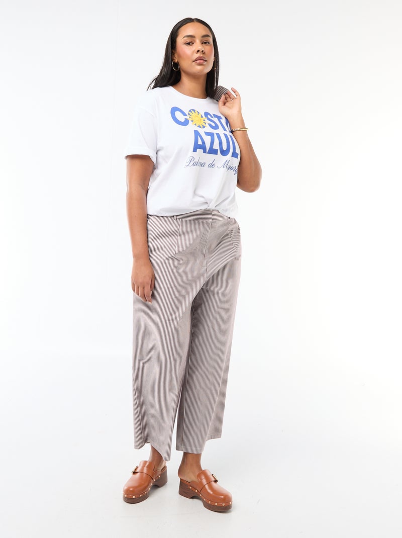 T-shirt oversize a maniche corte Bianco - Kiabi