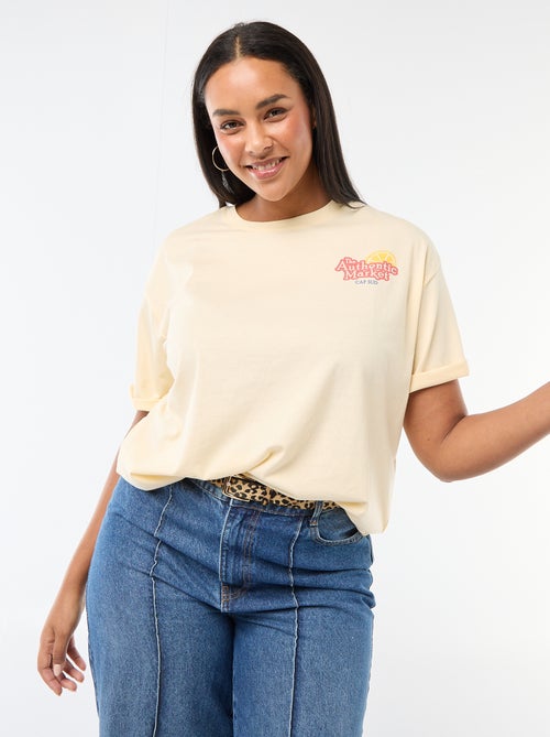 T-shirt oversize a maniche corte - Kiabi