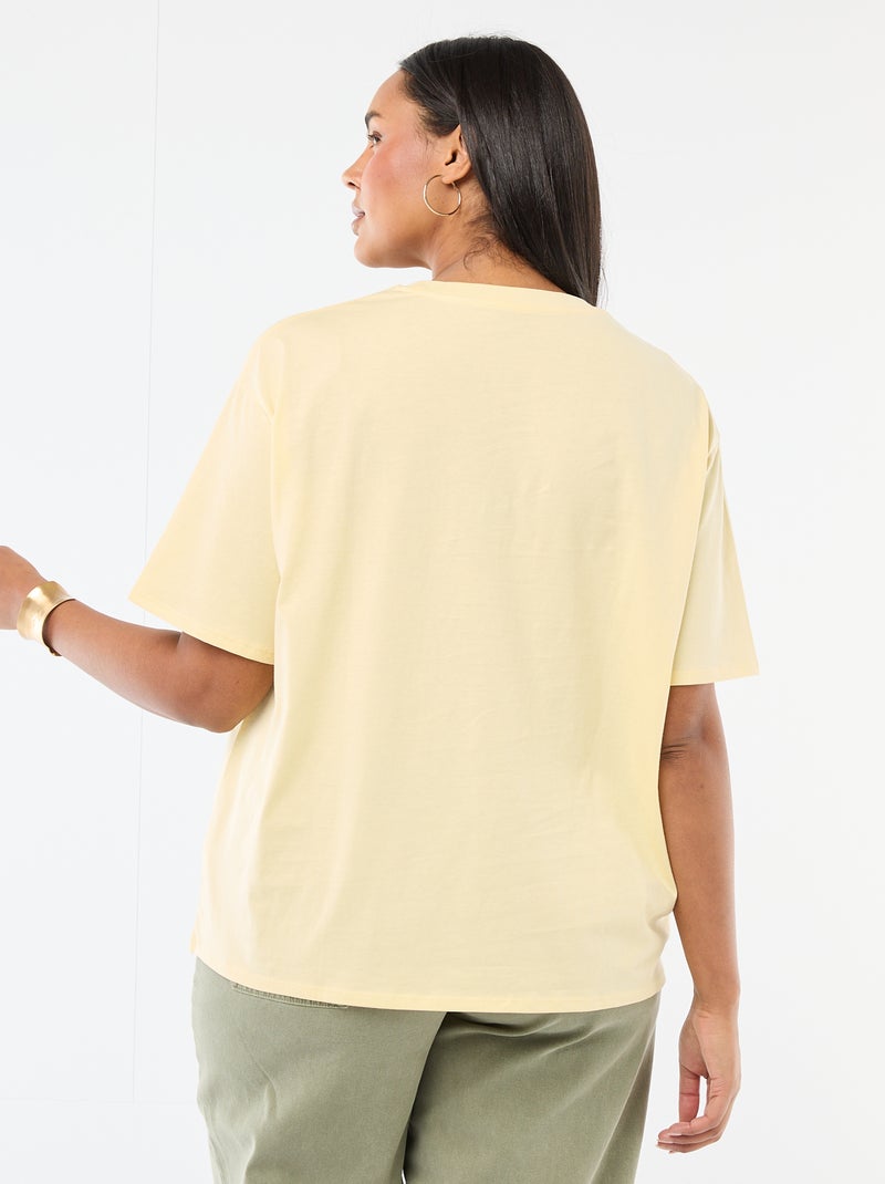 T-shirt oversize a maniche corte Giallo - Kiabi