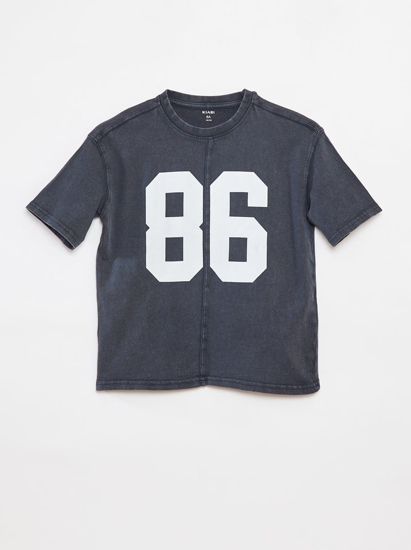T-shirt oversize a maniche corte Nero - Kiabi