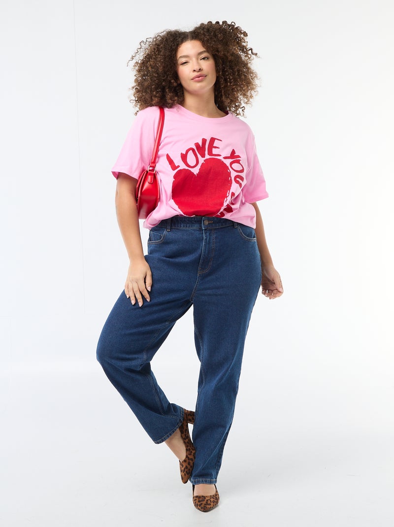 T-shirt oversize a maniche corte Rosa - Kiabi