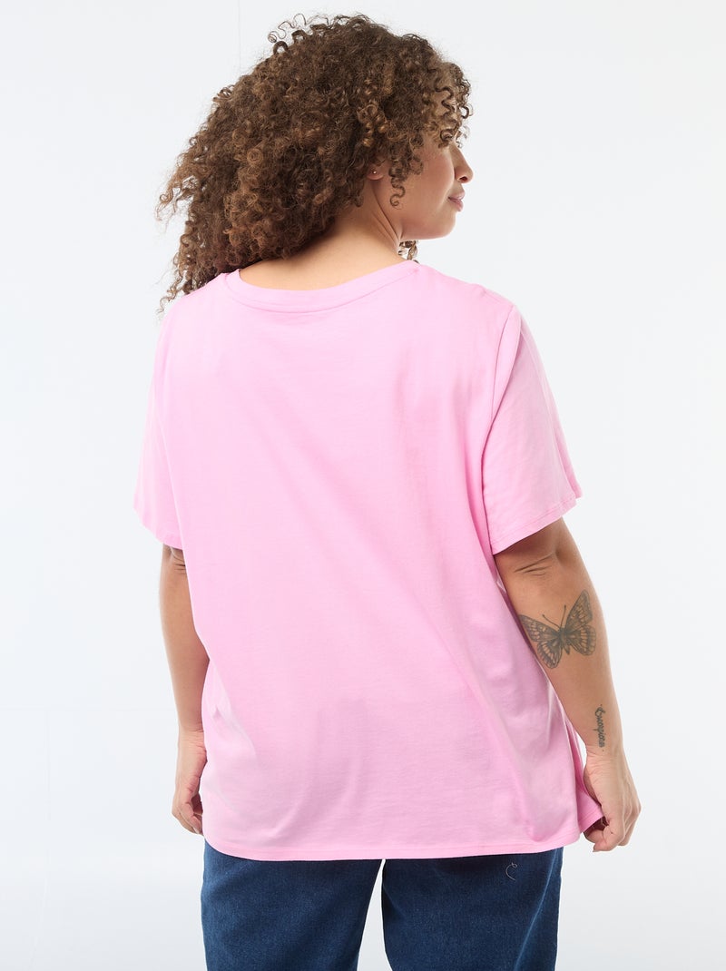 T-shirt oversize a maniche corte Rosa - Kiabi