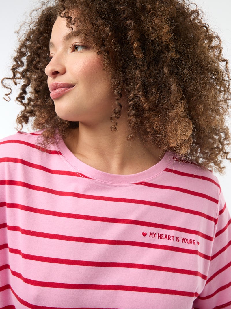 T-shirt oversize a maniche corte Rosa - Kiabi