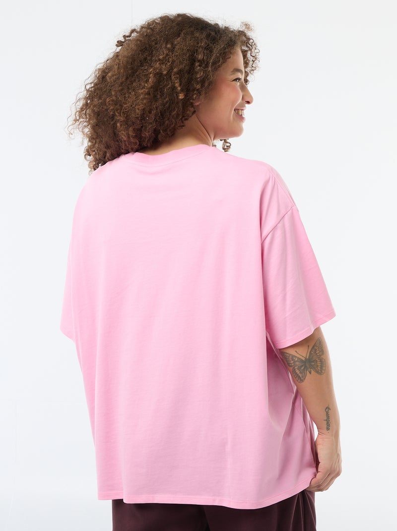T-shirt oversize a maniche corte Rosa - Kiabi