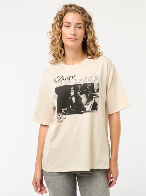 T-shirt oversize 'Amy Winehouse' - Kiabi