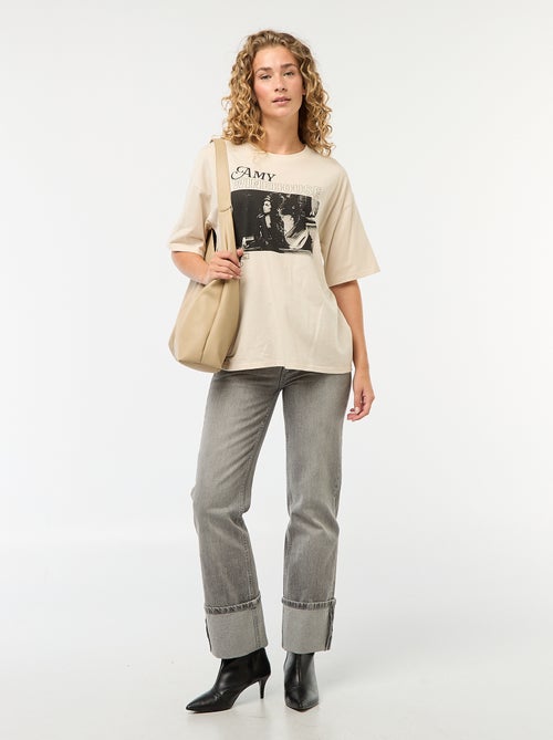 T-shirt oversize 'Amy Winehouse' - Kiabi