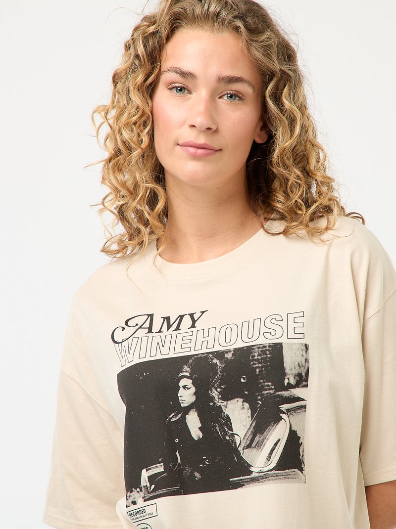 T-shirt oversize 'Amy Winehouse' Grigio - Kiabi