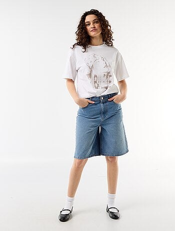 T-shirt oversize Billie Ellish a maniche corte