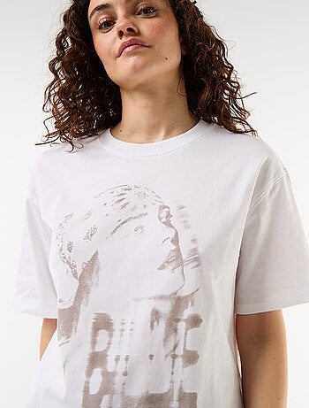 T-shirt oversize Billie Ellish a maniche corte