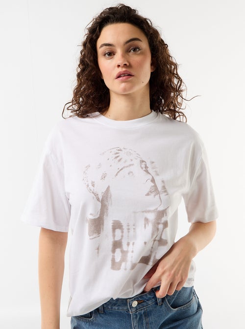 T-shirt oversize Billie Ellish a maniche corte - Kiabi