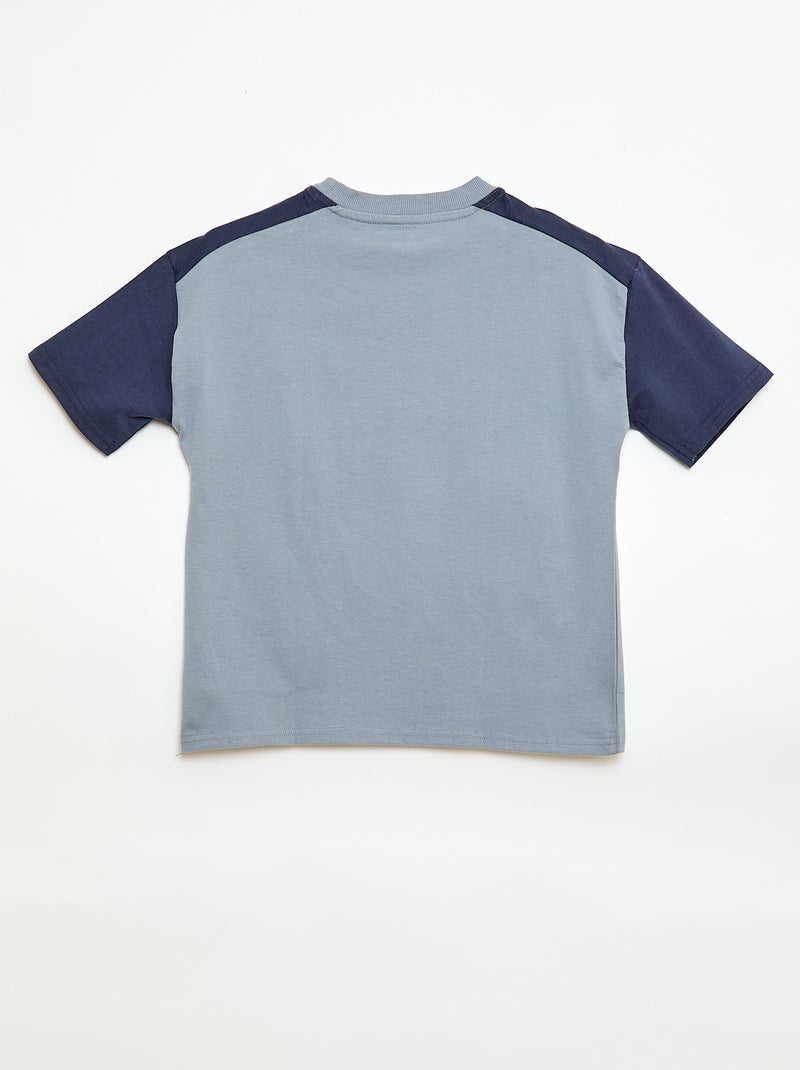 T-shirt oversize color block Blu - Kiabi