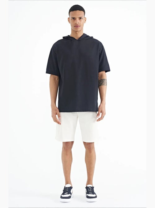 T-shirt oversize con cappuccio e maniche corte tommy - Kiabi