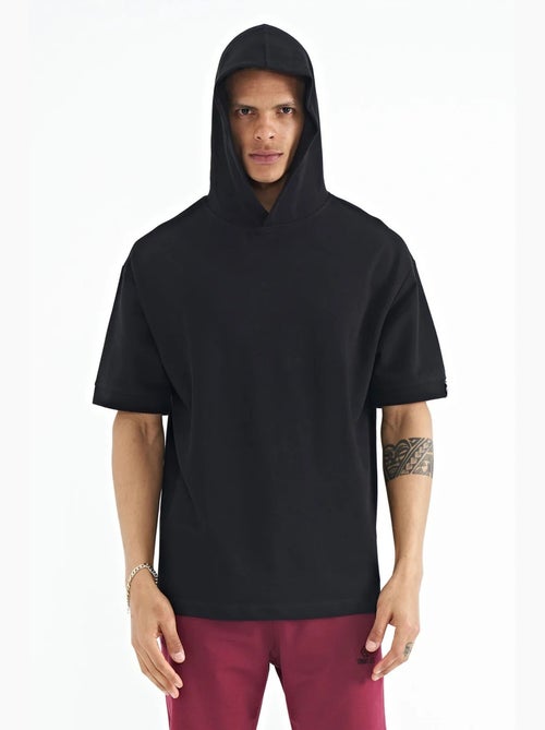 T-shirt oversize con cappuccio e maniche corte tommy - Kiabi