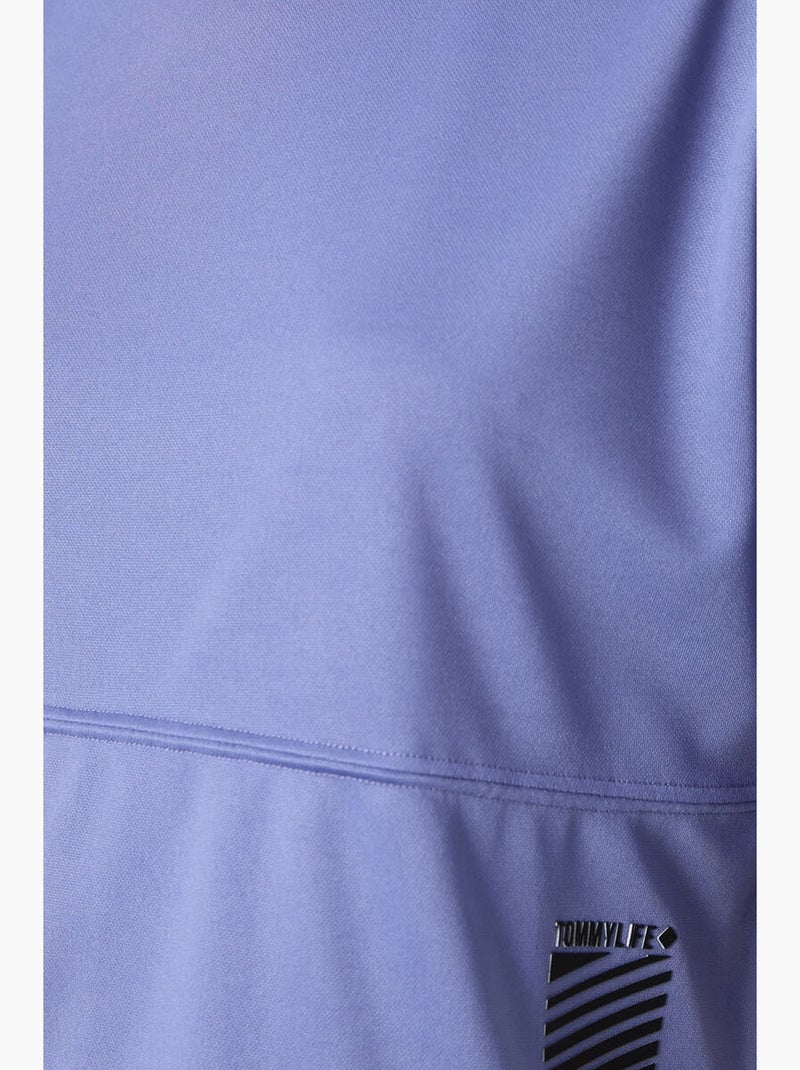 T-shirt oversize con collo rotondo e tasca tommy Lavanda - Kiabi