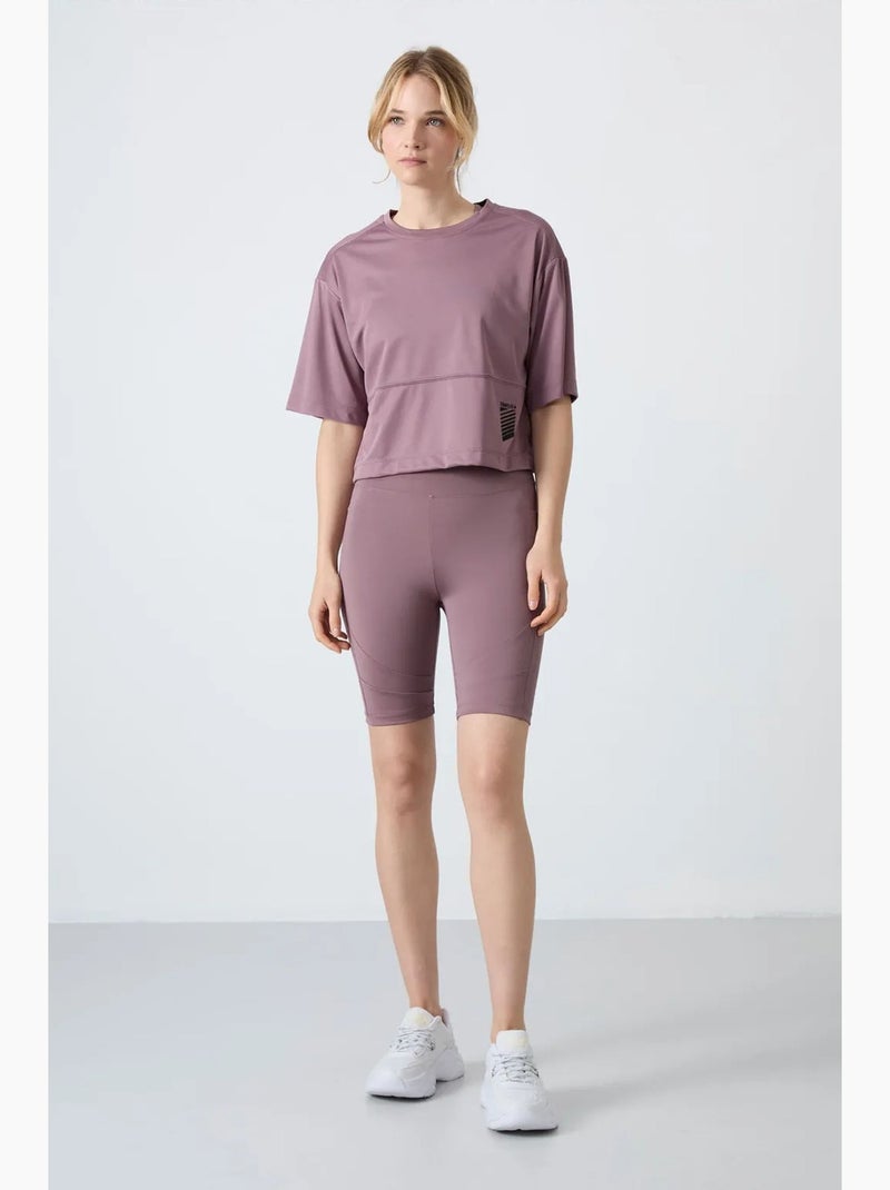 T-shirt oversize con collo rotondo e tasca tommy Malva - Kiabi