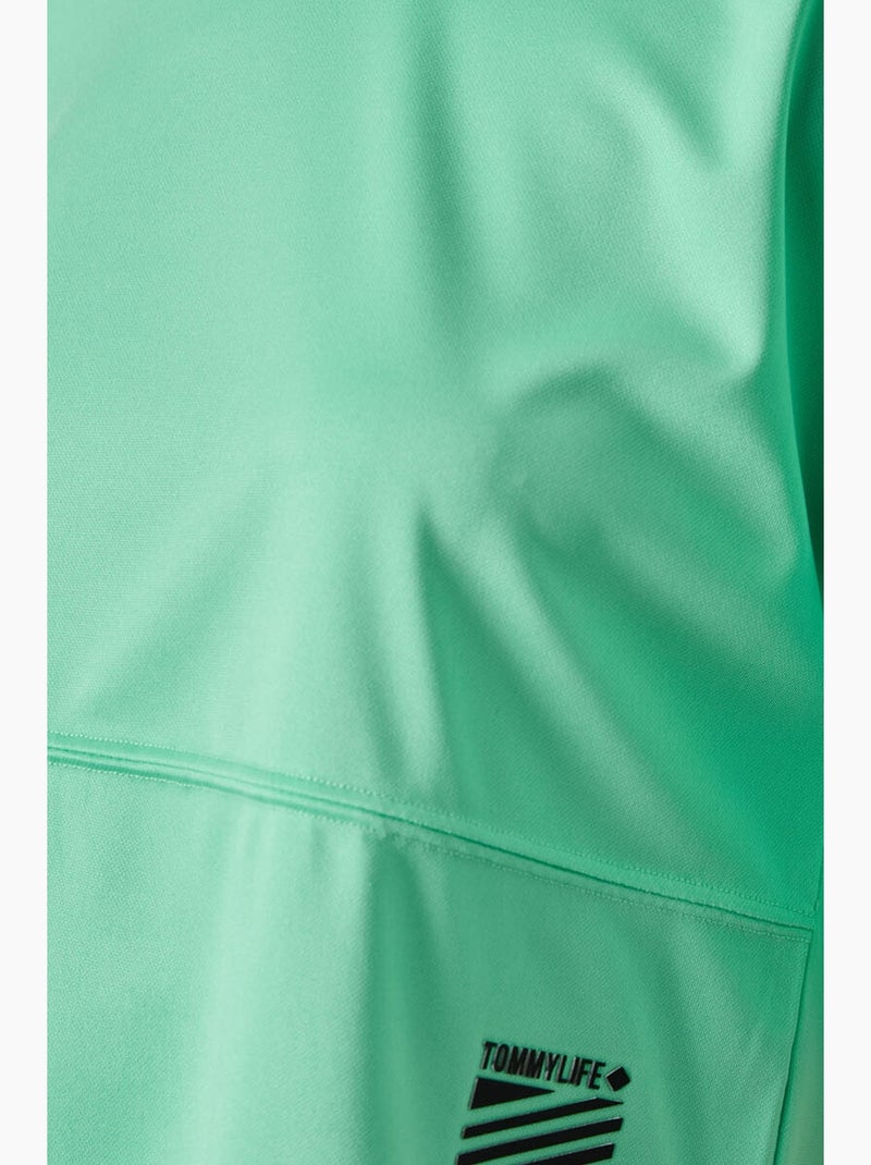T-shirt oversize con collo rotondo e tasca tommy Verde menta - Kiabi