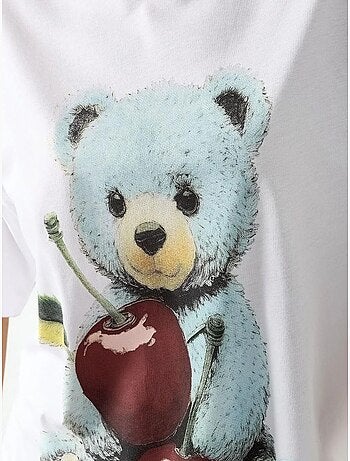 T-shirt oversize con girocollo e stampa hiccup