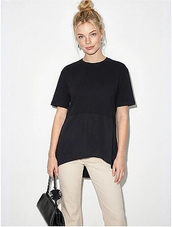 T-shirt oversize con girocollo lucci
